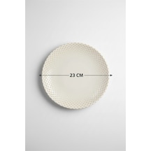 12'li Valencia Servis Tabak 23cm Dijital Punto Rinart Krem