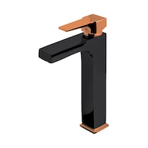 Newarc Aqua Çanak Tipi Lavabo Bataryası Parlak Bakır - Siyah