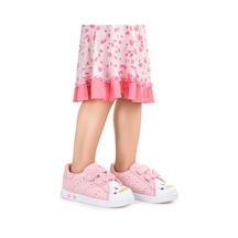 Kiko Kids Bart Cırtlı Işıklı Kız Bebek Spor Ayakkabı Pembe