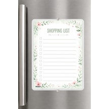 Alışveriş Listesi - A5 - Mıknatıslı - Pvc - Buzdolabı Notluk & Masaüstü - Yaz Sil - Planlayıcı - 4417 Çok Renkli
