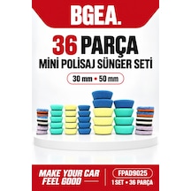 Bgea 36 Parça Mini Polisaj Sünger Ve Yün Ped Seti 30 Mm 50 Mm