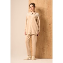 Ftz Women Kadın Taşlı Takım Beige 30938 Beige