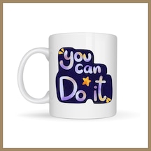 Bezos You Can Do It Motivasyon Kupası Model 132 İlham Veren Tasarım, Porselen Kupa, Ofis & Hediye Kupası 22 Çok Renkli
