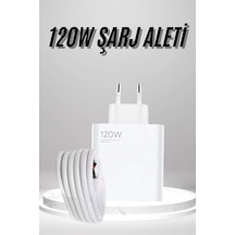 Type C Yüksek Hızlı Şarj Aleti Beyaz 120w Ultra Uzun Ömürlü