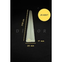 Diecor Dekoratif Boyanabilir 20 Adet 2 Cm Eğimli Polistren Duvar Çıtası Beyaz 20 X 17 Model:xa206