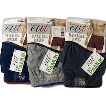 3'Lü Tutku Elit 1101 Havlu Bel Düğmeli Erkek Boxer Karışık Renk