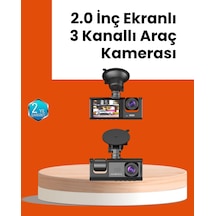 Full Hd Araç Kamerası Çift Yönlü Kayıt Ve Darbe Sensörü