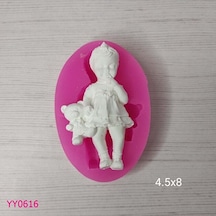 Yy0616 Ayıcık Tutan Kız Bebek Silikon Kalıp