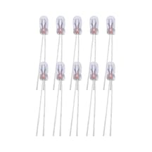 10 Adet 7x3mm 12v Mini Ampul Kıl Bacak Dipsiz Gösterge Ampulü Sarı Işık 7mmx3mm