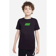Tshirthane Ikon Logo Baskılı Unisex Çocuk Siyah T-Shirt