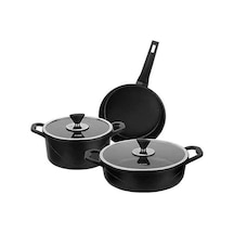 Aryıldız Parma Granit Set 5 Parça Siyah