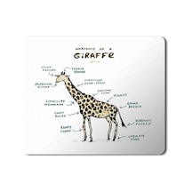 Zürafa Anatomi Giraffe Anatomy Baskılı Mousepad Mouse Pad