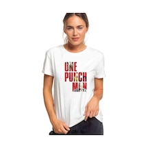 One Punch Man Baskılı Beyaz Kadın Tshirt (534307116)