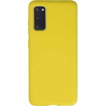 Mey İthalat Samsung Uyumlu Galaxy S20 Kılıf Nano İçi Kadife Silikon - Sarı