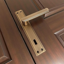 İbiza Mat Antik Sarı Full Zamak Elegant Aynalı Oda Kapı Kolu 1 Takım