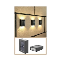 Technojet 1adet Modern Solar Çift Taraflı Duvar Lamba Güneş Enerjili Aydınlatma Dekorasyon Aplik