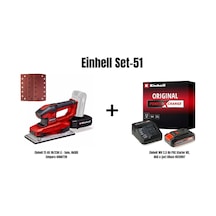 Einhell Set-51 Einhell TE-OS 18/230 Li - Solo Akülü Zımpara + Einhell 18V 2,5AH Pxc Starter Kit, Akü & Şarj Cihazı
