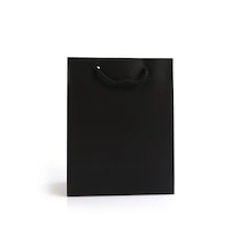 Karton Çanta Mat Siyah Selefonlu 25x33x9 Cm (12'li) Karton Çanta Mat Siyah Selefon