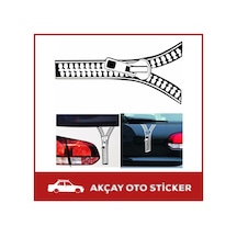 Araç Fermuar Sticker Motorsiklet Sticker Fermuar Oto Sticker