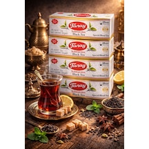 Tanay Süzen Bardak Poşet 2gr X 25 Li Sallama Siyah Çay 100% İthal Black Teabag X 4 Adet