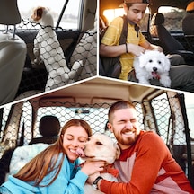 Suv İçin Köpek Araba Net Bariyeri - Evcil Hayvan Araba Bölücü Arka Koltuk Bariyer Ağı, Kurulumu Ve Çıkarılması Kolay, Kamyonlar, Suv, Kamyonetler, Araba Ağı Düzenleyici Saklama Çantası İçin