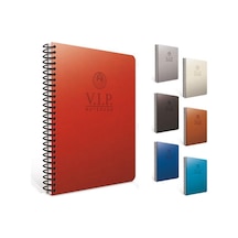 Gıpta Vip Spiralli Deri Kapak Defter A4 140 Yaprak Kareli