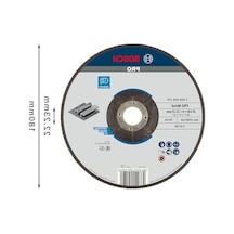 Bombeli Metal Kesme Diski, 230 Mm, Gri Renk, Çok Amaçlı