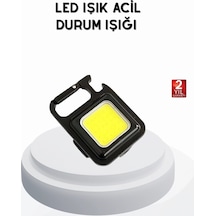 Mey İthalat Mini 800 Lümen Led El Feneri Usb Şarjlı, 3 Kademeli Işık, Şişe Açacaklı Taşınabilir Tasarım Çok Renkli