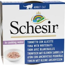 Schesir Ton Balığı Ringa Balığı ve Pirinçli Pişirme Suyunda Yetişkin Kedi Konservesi 85 G