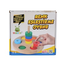 Kr136 Woodoy Renkli Halka Eşleştirme Oyunu Belirtilmemiş