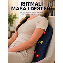 Titreşimli Isıtmalı Sırt Ve Bel Masaj Minderi Ergonomik Tasarım - Çok Renkli