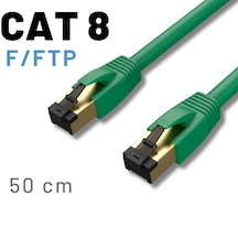 Irenıs 50 Cm Cat8 Kablo F/ftp Lszh Ethernet Network Kablosu, Yeşi