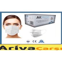 Ak Mask Tek Kullanımlık 3 Katlı Telli Cerrahi Maske 50 Adet Ak Mask Tek Kullanımlık 3 Katlı Telli Cerrahi Maske 50 Adet