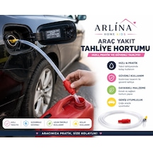 150 Cm Hortumlu Sıvı Aktarma Aparatı Sifonlu Benzin Mazot Su Yağ Transfer Pompası Kolay Taşınabilir