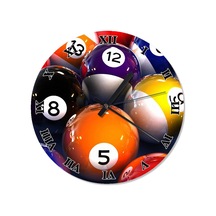Bilardo Topları Temalı Duvar Saati (407732203) Çok Renkli