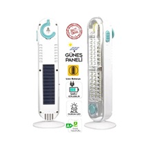 Ers V-005 42 Ledli+fener Solar Güneş Panelli Ultra Güçlü Ledli Şarjlı Işıldak Çok Renkli