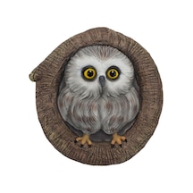 Suntek Reçine Baykuş Heykel Ağacı Süsleme Bahçe Sanatı El