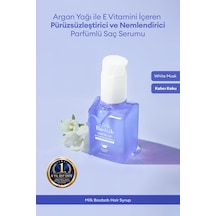 Argan Yağı Ve E Vitaminli Nemlendirici Parfümlü Saç Serumu Mılk Baobab Hair Syrup White Musk