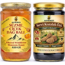 Servi Kozalak Özü 800 Gr Ve Süzme Çiçek Balı 850gr Harika Fırsat Ekonomik Set