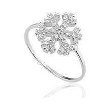 Gümüş Kar Tanesi Yüzük Gümüş