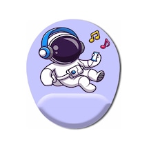 Astronot Müzik Nota Bilek Destekli Mouse Pad Mousepad
