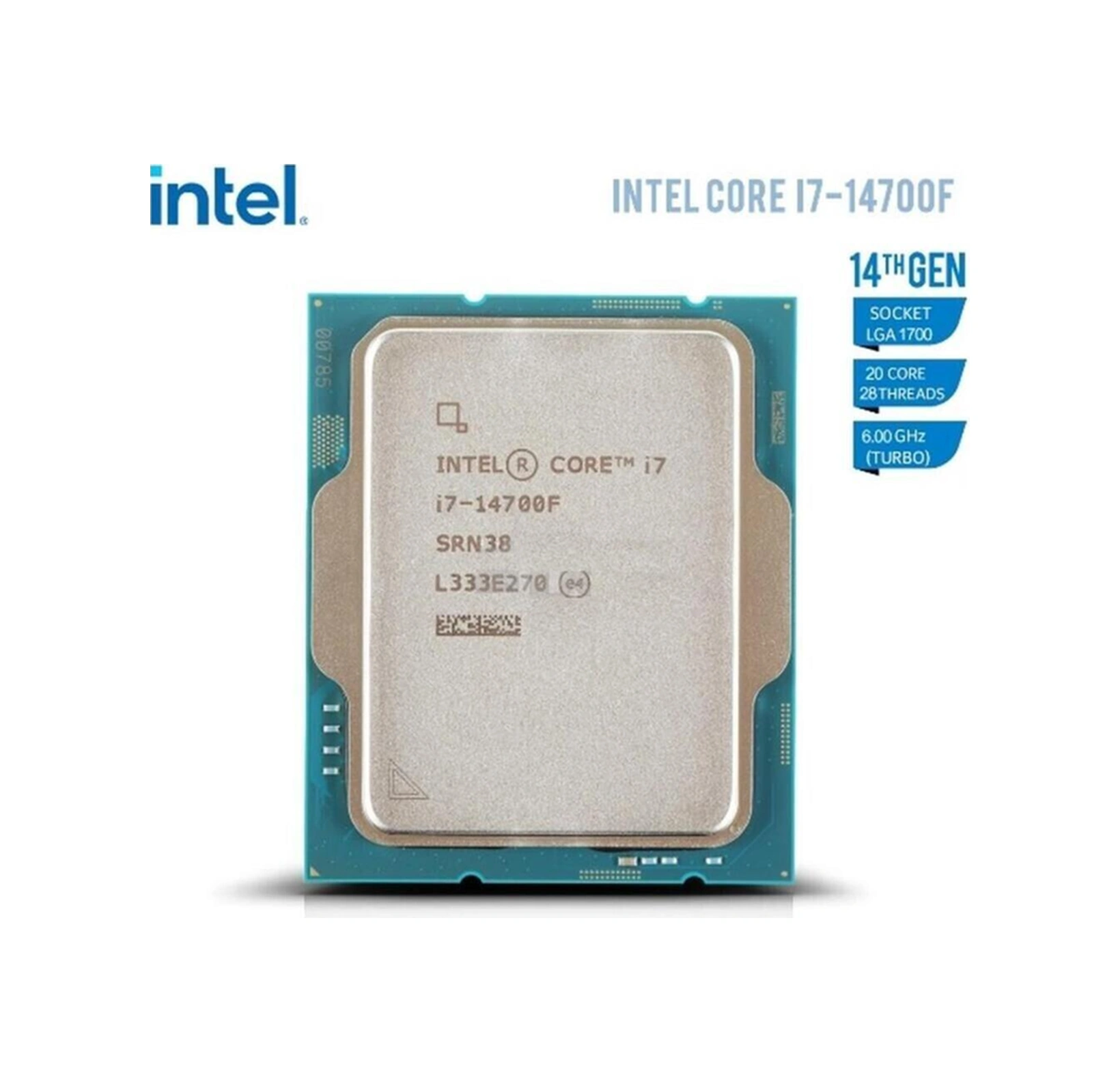 Core İ7 14700f Tray 2.1ghz 20 Çekirdek 33mb L3 Önbellek Soket 1700 Kutusuz İşlemci-117182
