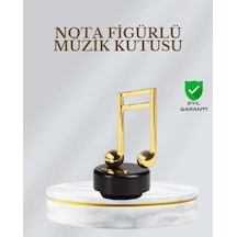 Dönen Nota Figürlü Müzik Box Işıltılı Dekoratif Tasarım