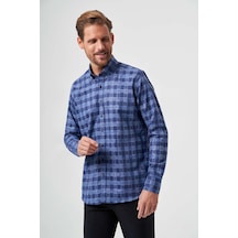 Bisse Erkek Regular Fit Kareli Gömlek Laci Gm23y231039 D39 Lacivert