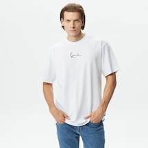 Karl Kani Small Signature Erkek Beyaz T-shirt Düz Kkmq12002 Beyaz