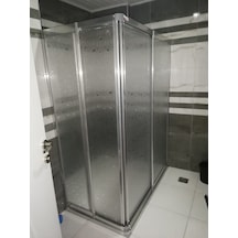 Teknesiz Mika Duşakabin Köşe Açılır Gümüş