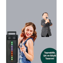 Şarjlı - 399 - Işıklı Bluetooth Hoparlör Usb, Aux, Tf Kart Ve - Flzdgnkr - Radyo Destekli