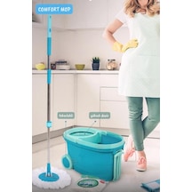 Comfort Mop Seti Tekerlekli Paspas Temizlik Seti Motek Temizlik Kovası Döner Başlıklı