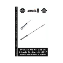 Premium Ob-47" 120 Cm Olimpik Düz Bar Mb-14017 Birlik Donanım Ev Sporu