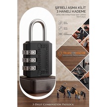 35 Mm Şifreli Asma Kilit 3 Haneli Kademe Çanta Valiz Dolap Kilidi Metal Dayanıklı Şifreli Kilit Kulüp Spor Çantası Alet Kutusu Kilidi Koruyucu Ekipman 721590